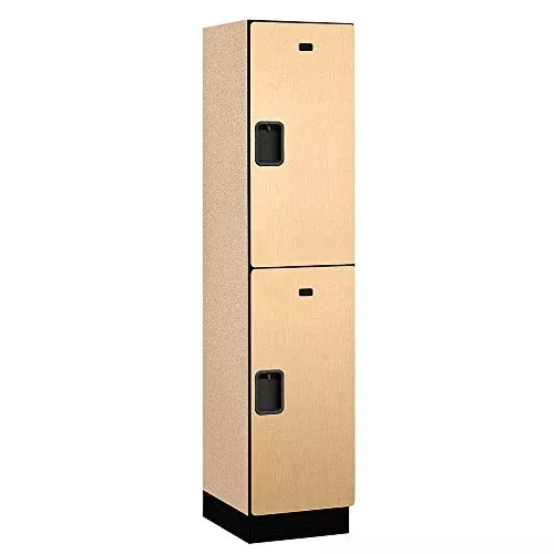 18" Wide Double Tier Designer Wood Locker - 3 Wide - 6 Feet High - 21 Inches Deep - Black