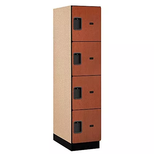 18" Wide Four Tier Designer Wood Locker - 18 Inch Wide - 6 Feet High - 24 Inches Deep - Cherry