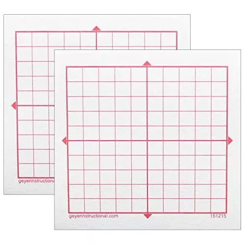 20x20 Squares XY Axis, Graphing Post-It Notes, 4 packs of 100 sheets, 400 sheets total
