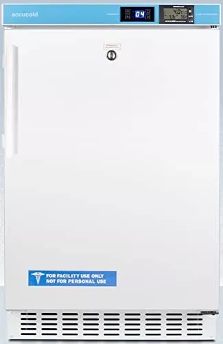 ACCUCOLD 20” Vaccine Refrigerator, 2.65 cu.ft. Capacity, ADA Compliant, Medical Refrigerator, Lock, White- ACR45L