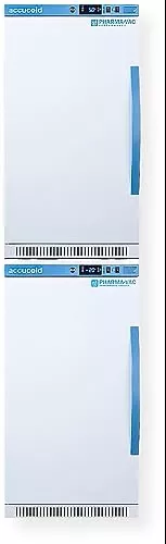 Accucold ARS32PVBIADA-AFZ2PVBIADASTACKLHD 20" Wide Performance Series All-Refrigerator/All-Freezer Combination; Purpose-built for Medical/Pharmacy Use; Password Protection; 5.3 cu.ft Capacity