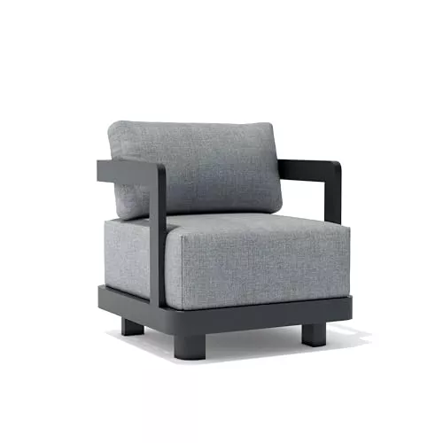 Anderson Teak Granada Deep Seating Aluminum Armchair (Cast Slate)
