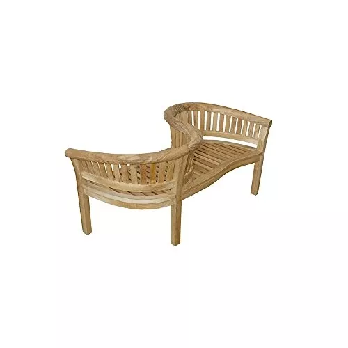 Anderson Teak Patio Lawn Garden Furniture Curve Love Seat 59" W 28" D 32" H