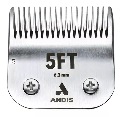 Andis 560205 CeramicEdge Pet Clipper Blade #5FT 24T Upper / 17T Lower, Stainless Steel