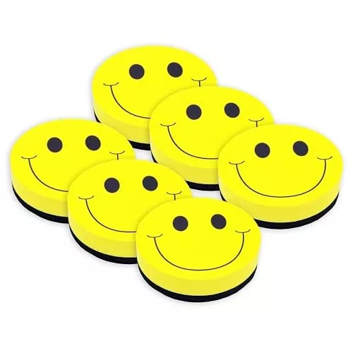Ashley Productions Dry Erase Magnetic Whiteboard Erasers, Pencil, Pack of 6 (ASH10014-6)
