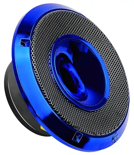 Audiopipe 6.5" Compression Horn Mid-Range Loudspeaker (APMB-628GH-BLU), 300W, Built-in Compression Horn Driver, Flat Steel Basket, 2-Way Coaxial, KSV Voice Coil, Grill, Sleek Candy Blue