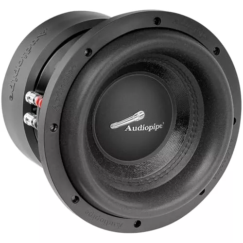 Audiopipe 8" Competition Subwoofer (TXX-BDX-8D2), Superior Performance, 1000W, 2 Magnets, BASV Voice Coil, Aluminum Basket, Multi-Connect, Stitching Surround, Non-Press Paper Cone, 2 x 2 Ohms