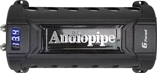 Audiopipe Car Audio Power Capacitor with Digital Display and Electronic Protection (ACAP-D6000)