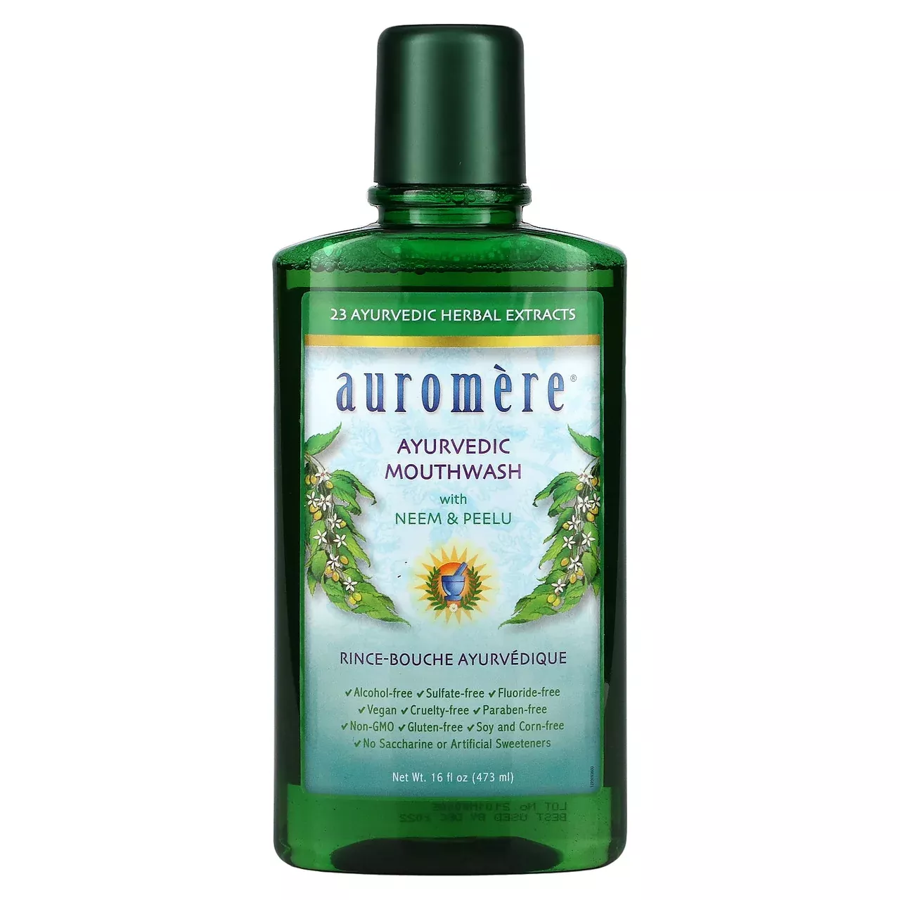 Auromere Ayur Mouthwash- Case Of1 X 16 Oz