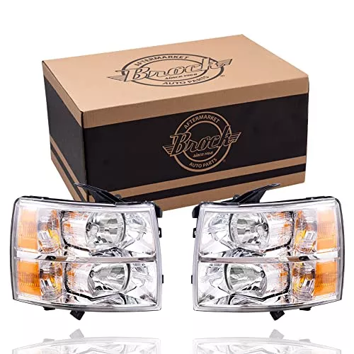 Brock Headlight for 2007-2013 Silverado 1500 for 2007-2014 Silverado 2500 HD 22853027 Set GM2502280