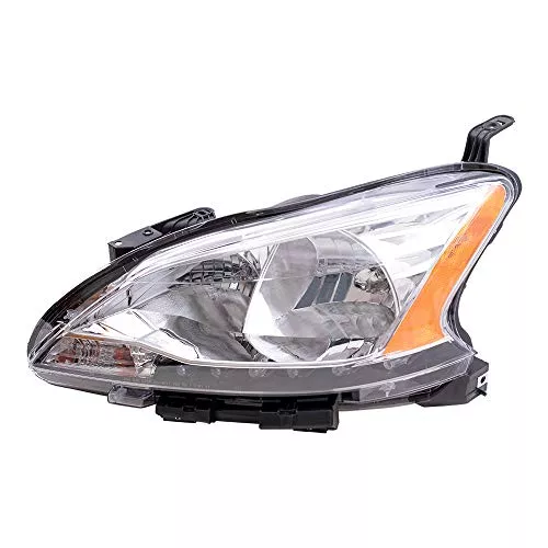 Brock Replacement Drivers Halogen Combination Headlight Headlamp w/LED Accents Compatible with 13-15 Sentra 26060-3SG2A
