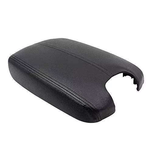 Brock Replacement Gray Leatherette Center Console Armrest Cover Synthetic Leather Lid w/Plastic Plate Compatible with 08-12 Accord