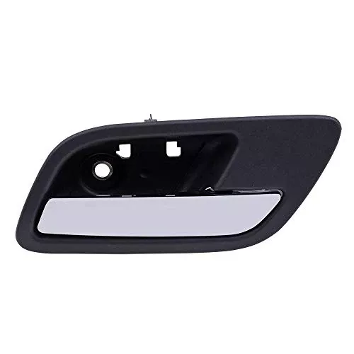 Brock Replacement Passengers Rear Inside Interior Door Handle Chrome Lever with Black Housing Compatible with Silverado Sierra Escalade Suburban Tahoe Yukon 15939084