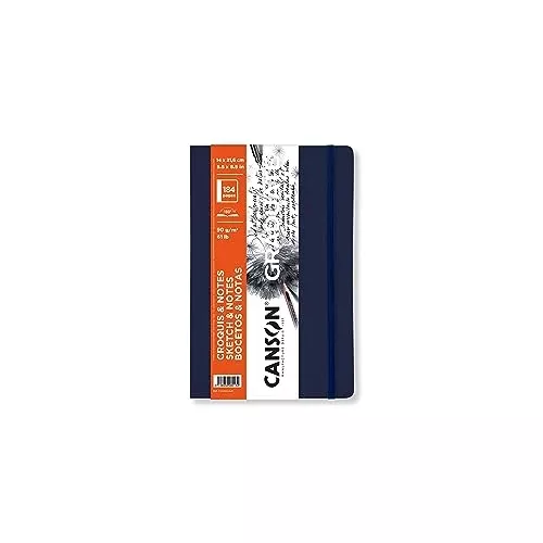 Canson Graduate Sketch & Notes, Soft Cover Art Journal, 5.5x8.5 inches, 92 Sheets — Notebook for Pencil, Charcoal, Pen, Journaling, Illustration