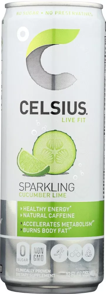 Cels Sprklng Cucumbr Lme- Case Of12 X 12 Oz- Celsius