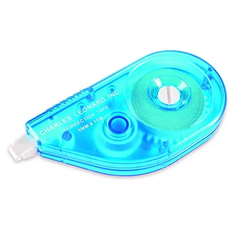 Charles Leonard White Paper Correction Tape, Blue Case (72394)