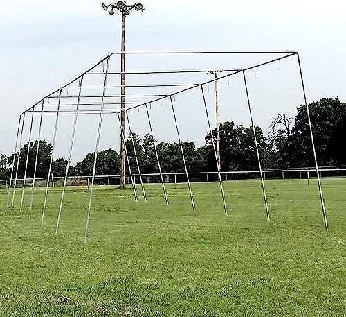 Cimarron Sports Outdoor Practice 55x14x12 1-1/2" Batting Cage Frame Corners - 10 Poles Not Included