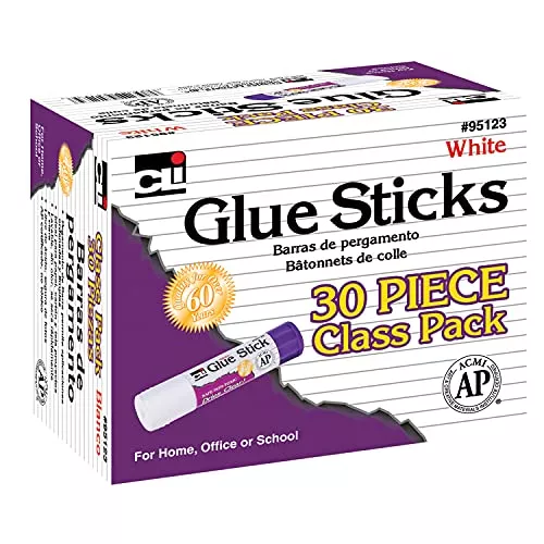 CLI CHL95128-72 Charles Leonard Glue Stick, 0.28 oz., White, Pack of 72