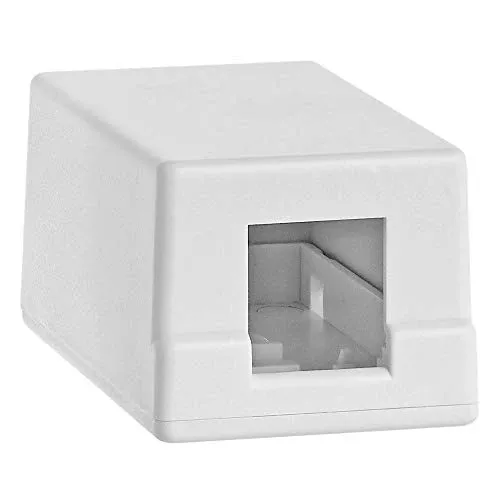 Cmple - 2 Port Keystone Jack Surface Mount Box, Dual Port Surface Mount Box for Network, RJ45 Dual Hole Keystone Jac