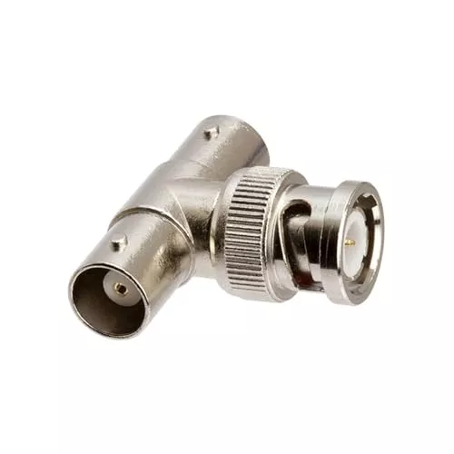Cmple - BNC Female to 2 BNC Female Adapter Tee Converter Jack to Dual Two Jacks Splitter T Connector for Coaxial Cables, CCTV, Security Cameras, Digital Satellites, HD-SDI, Video Card