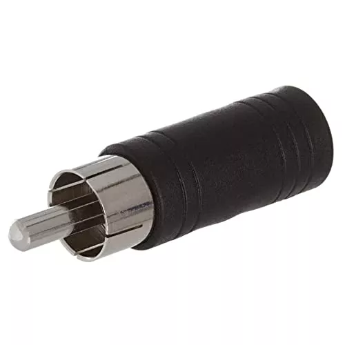 Cmple RCA Plug to 3.5mm Mono Jack Adapter - Nickel Plated