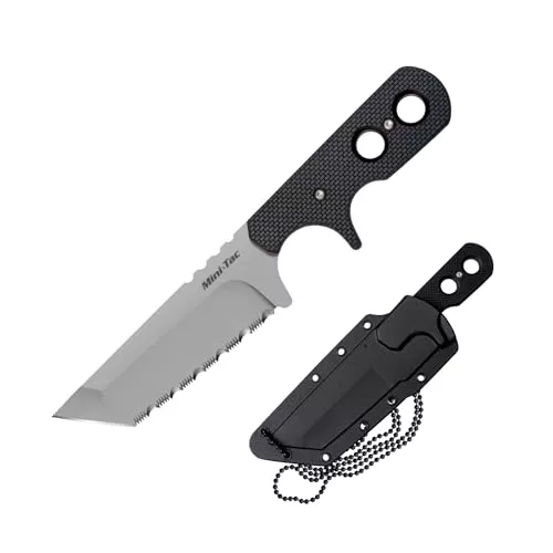 Cold Steel Mini Tac Tanto Serrated 49HTFS,black and silver