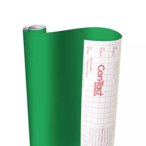 Con-Tact Brand Creative Covering, Self-Adhesive Shelf Liner, Multi-Purpose Vinyl Roll, Easy to Use and Apply, 18'' x 50', Red