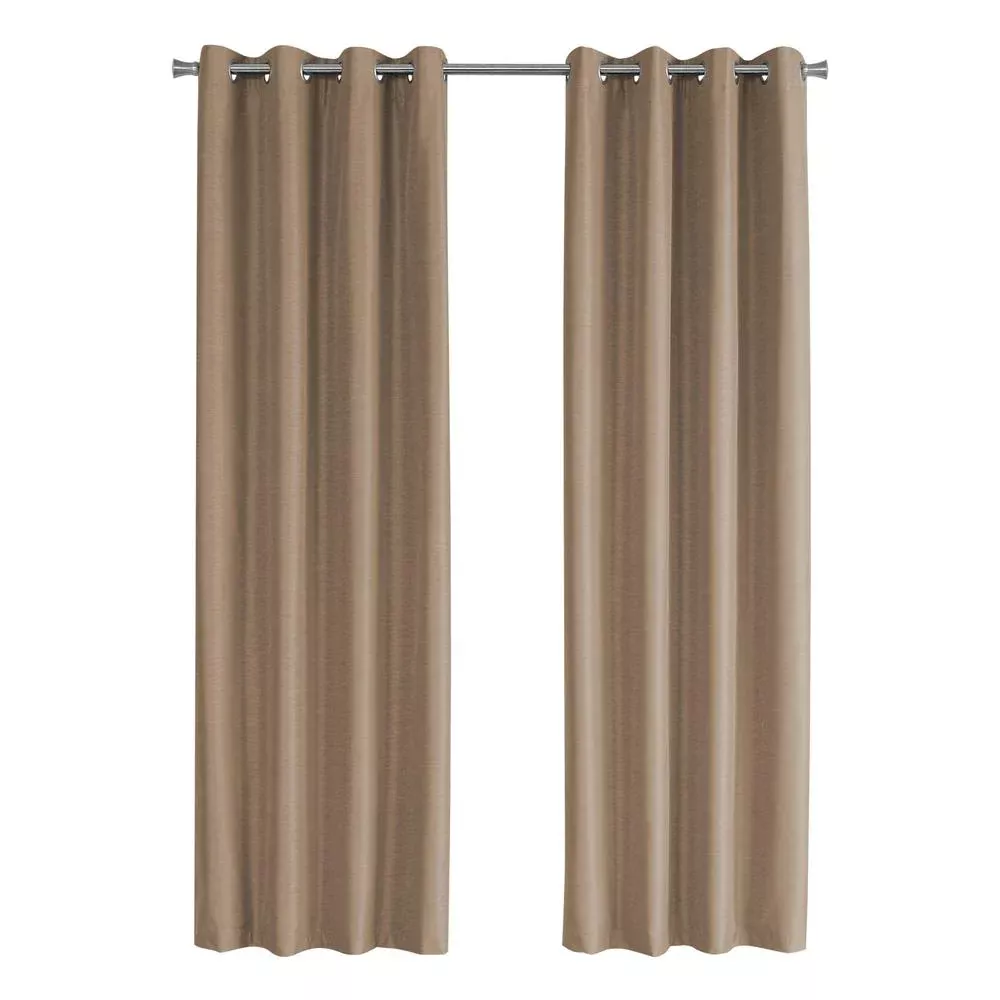 Curtain Panel, 2pcs Set, 54W X 84L, 100% Blackout, Grommet, Living Room - Monarch