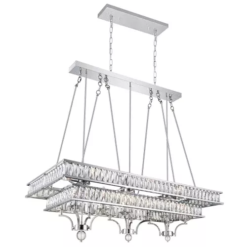 CWI Lighting Assunta 4 Light Contemporary Metal Chandelier in Black