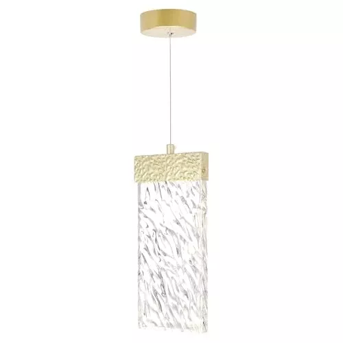 CWI Lighting Carolina 13'' Modern LED Pendant Light with Gold Leaf Finish for Dining Room, Kitchen, Foyer – Integrated LED, No Bulb Required – BACL Certified with 3-Year Warranty