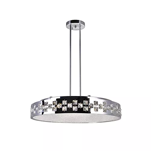 CWI Lighting Cinderella 10 Light Down Transitional Metal Chandelier in Chrome