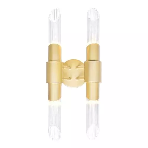 CWI Lighting Croissant 4 Light Contemporary Metal Wall Sconce in Satin Gold