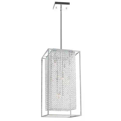 CWI Lighting Cube 5 Light Chandelier with Chrome finish Fom
