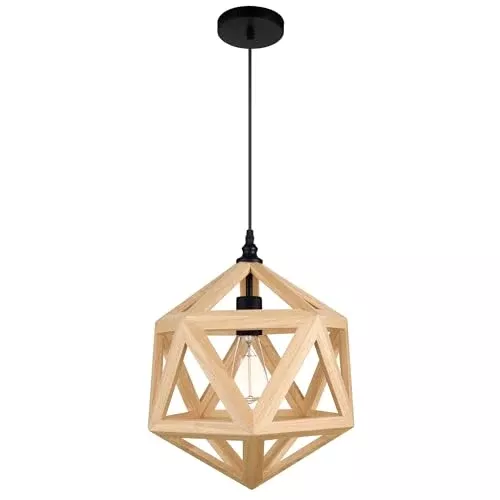 CWI Lighting Lante Modern Black Pendant Light Fixture - Single Light Hanging Lamp with Adjustable Cord, Industrial Scandinavian Style, for Kitchen Island, Dining Room, Bedroom, or Entryway