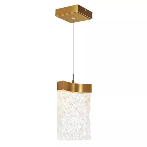 CWI Lighting Lava Integrated LED 20" Black Modern Wall Light with Handmade Textured Glass for Living Room Hallways Entryway Bedroom