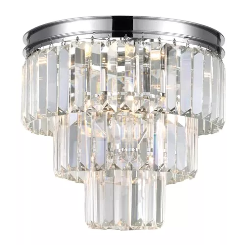 CWI Lighting Weiss 8 Light Flush Mount with Chrome Finish Fom