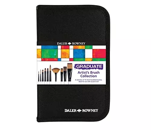 Daler Rowney Graduate Brush Zip CASE 10 Brushes LH