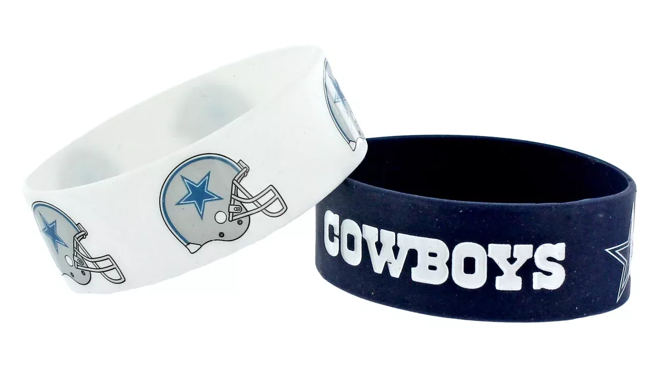 Dallas Cowboys Bracelets 2 Pack Wide - Aminco