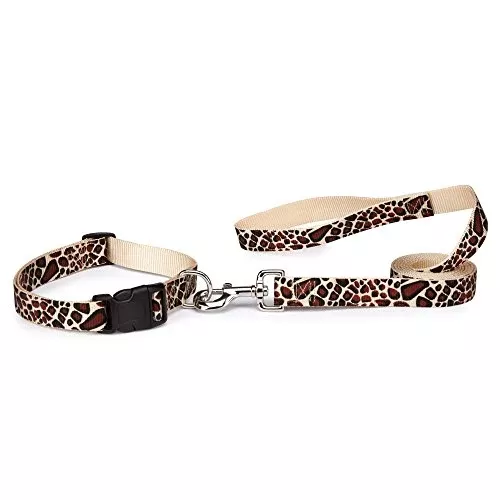 East Side Collection Animal Print Dog Leash, 4-Feet x 5/8-Inch Lead, Zebra