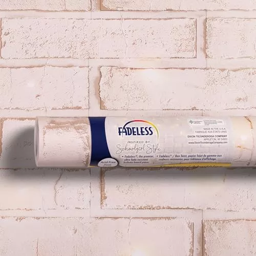 Fadeless Schoolgirl Style Bulletin Board Paper, 48" x 12', Cozy Vibes, 4 Rolls