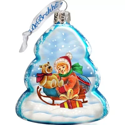 G.DeBrekht Artistic Studios GDeBrekht 773015 Sleigh Ride Glass Ornament