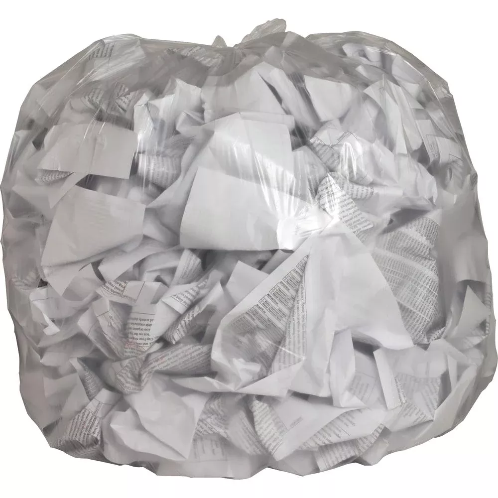 Genuine Joe Clear Trash Can Liners - 45 gal Capacity - 40'' Width x 46'' Length - 0.60 mil (15 Micron) Thickness - Low Density - Clear - Film - 250/Box - Multipurpose - Recycled