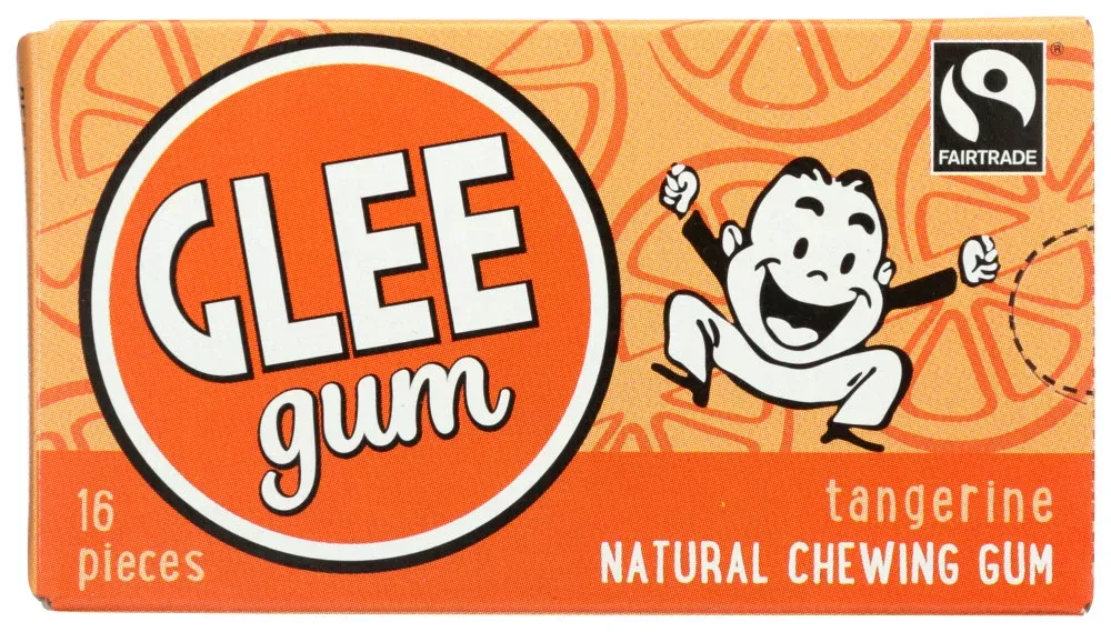 Glee Gum Tangerine Gum Box- Case Of 12 - 16Ct