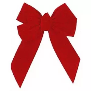 HOLIDAY Holiday Trims 7346 Red Velvet Bow- 5 Loop