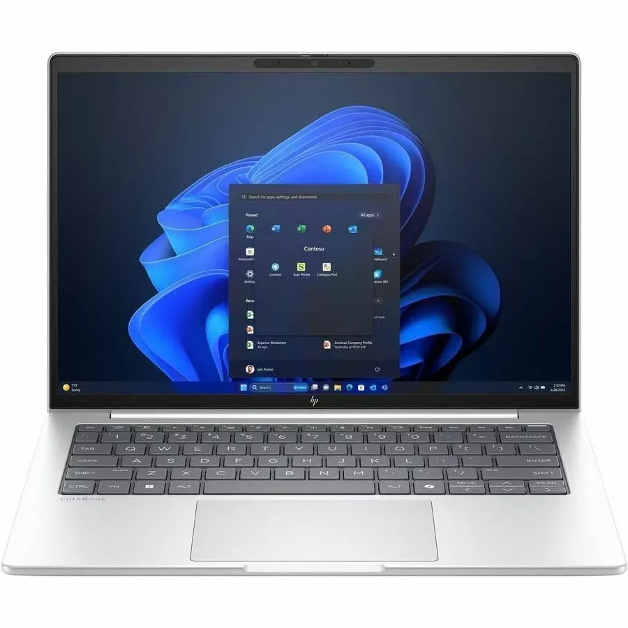 HP EliteBook 8 G1i 14" Notebook - WUXGA - 60 Hz - Intel Core Ultra 7 265U - vPro Technology - 16 GB - 512 GB SSD - English Keyboard - Glacier Silver - Intel Chip - 1920 x 1200 - Windows 11 Pro