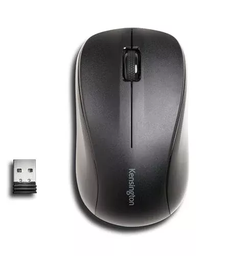 Kensington Silent Mouse-for-Life Wireless USB Mouse - Black (K72392US),1.5" x 2.4" x 4.3"