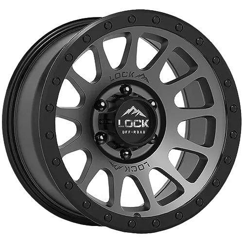 Lock Offroad Yosemite 17x9 6x135 0et 87.1 Matte Gray W/Matte Black Ring