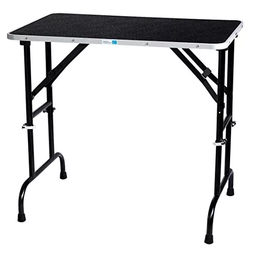 Master Equipment Adjustable Height Grooming Table, 36 by 24-Inch, Chrome,Black