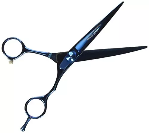 Master Grooming Tools 5200 Blue Titanium Shears — High-Performance Shears for Grooming Dogs - Straight, 7½"