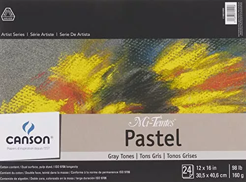 Mi-Teintes Pastel Pad, Gray Tones, 12"X16" Fold Over (100510900)